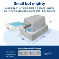 Smart Self-Cleaning Litter Box - ScoopFree® Crystal Smart -Best Pet Supplies PAL00 16808 P02