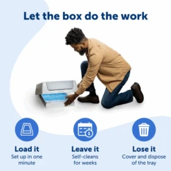 Crystal Litter Box - ScoopFree® Crystal Classic Self-Cleaning -Best Pet Supplies PAL00 17296 P03