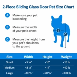 Sliding Glass Pet Door, 2 Piece -Best Pet Supplies PPA11 14767 P02