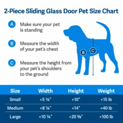 Sliding Glass Pet Door, 2 Piece -Best Pet Supplies PPA11 14768 P02