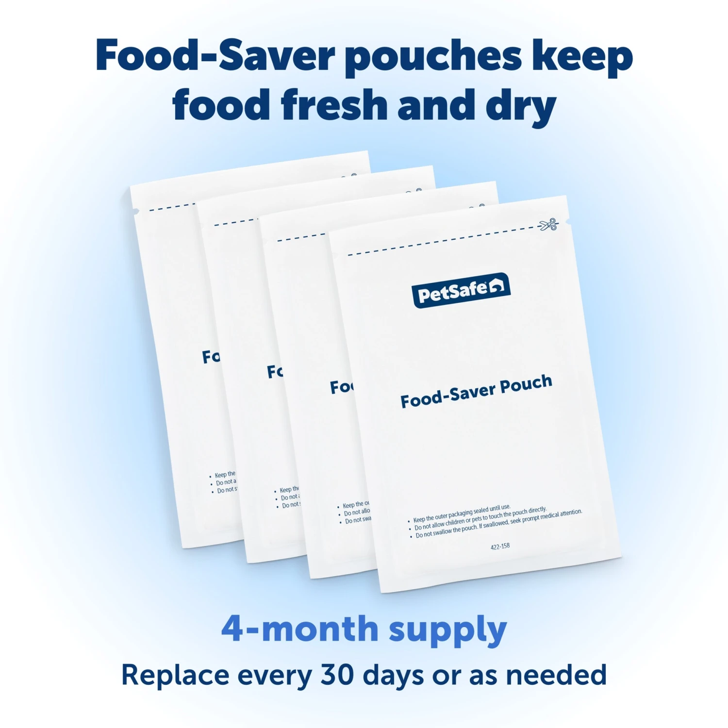 Food-Saver Pouches For FlexFeed Automatic Pet Feeder, 4pk 4 Food-Saver Pouches For FlexFeed Automatic Pet Feeder, 4pk - Image 2