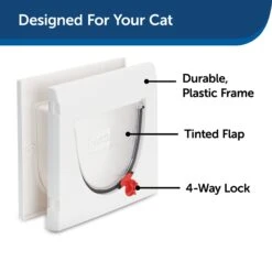 4-Way Locking Cat Flap -Best Pet Supplies cuusaj4wcbvaimswtoei
