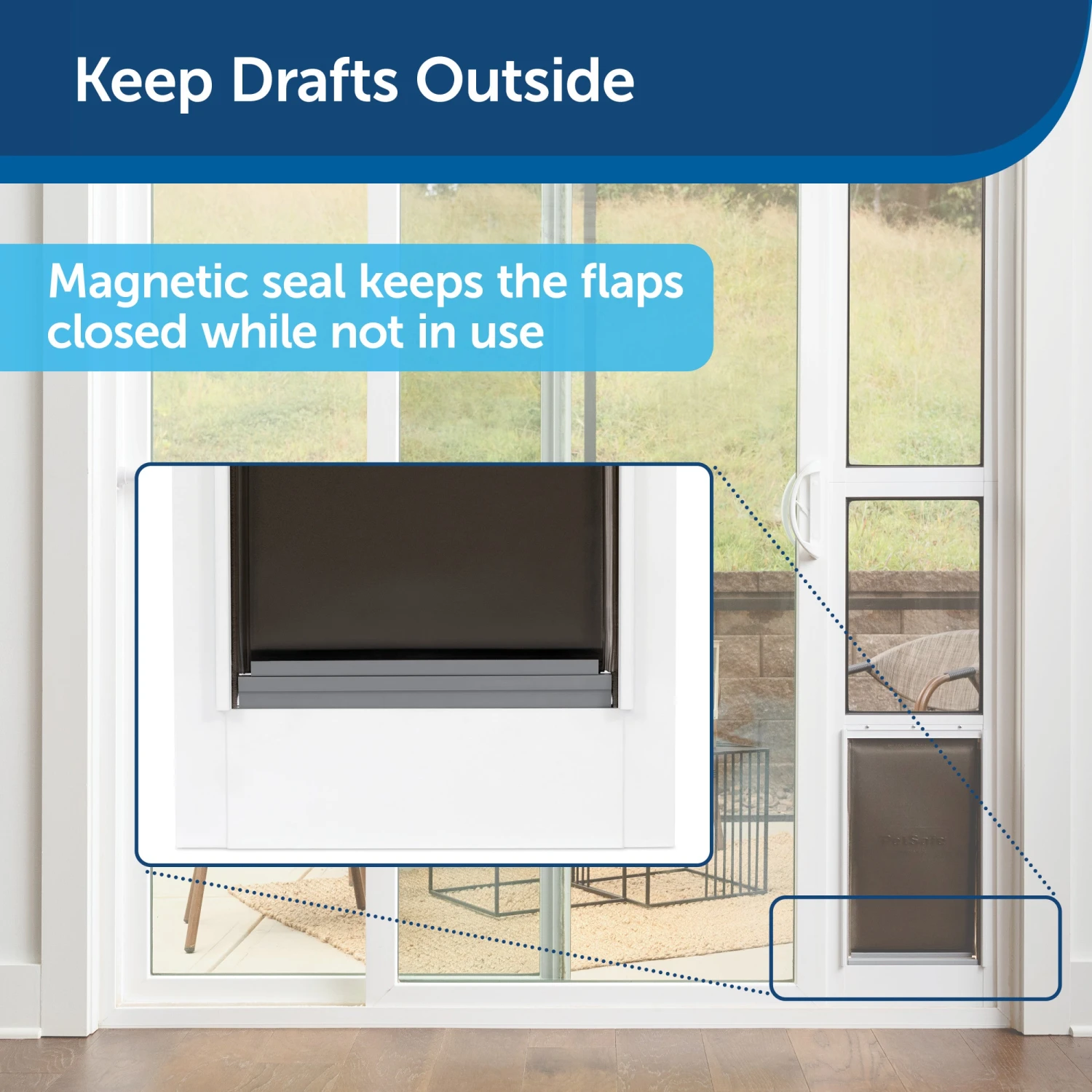 Extreme Weather Sliding Glass Pet Door™ Replacement Flaps 6 Extreme Weather Sliding Glass Pet Door™ Replacement Flaps - Image 4