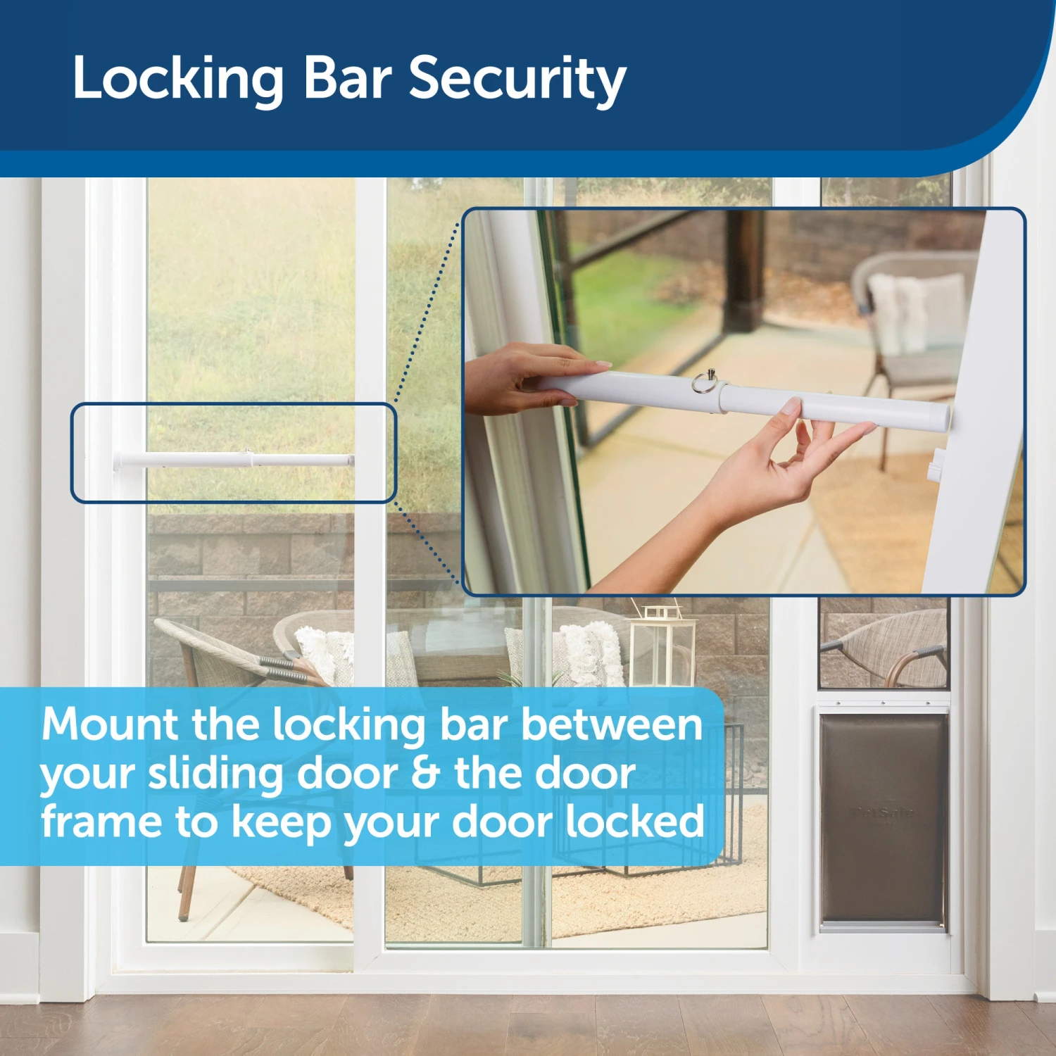 Sliding Glass Pet Door Security Bar 4 Sliding Glass Pet Door Security Bar - Image 2