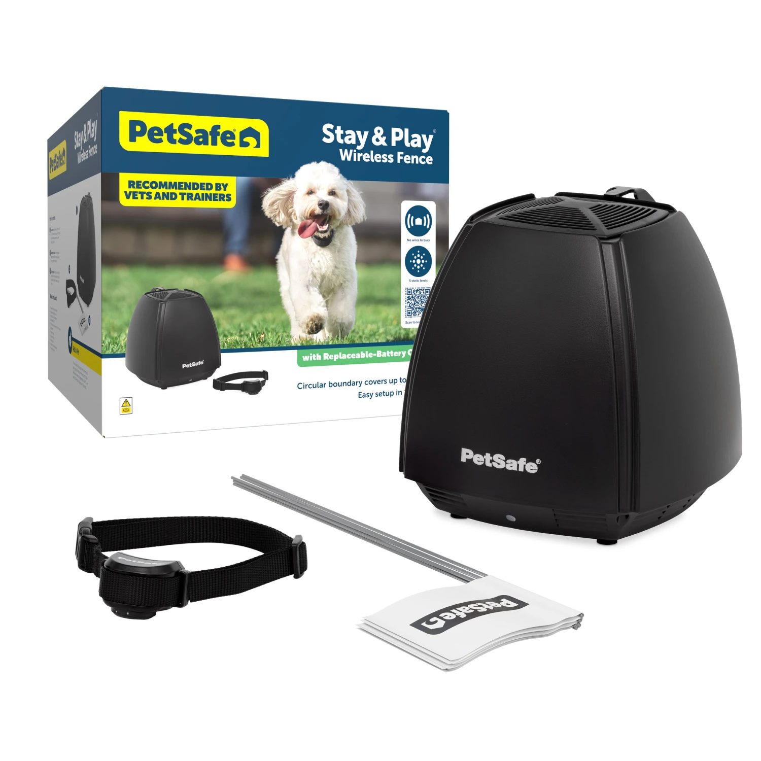 Stay & Play® Wireless Fence With Replaceable Battery Collar 3 Stay & Play® Wireless Fence With Replaceable Battery Collar